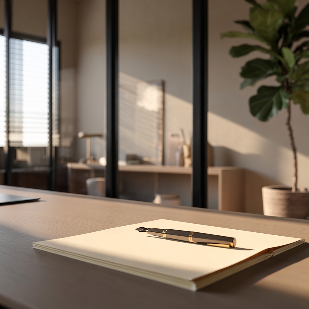 Studiotila jossa työpöytiä